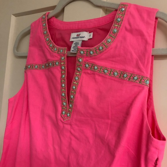 Vineyard Vines Hot Pink Embellished Dress - Picture 5 of 5